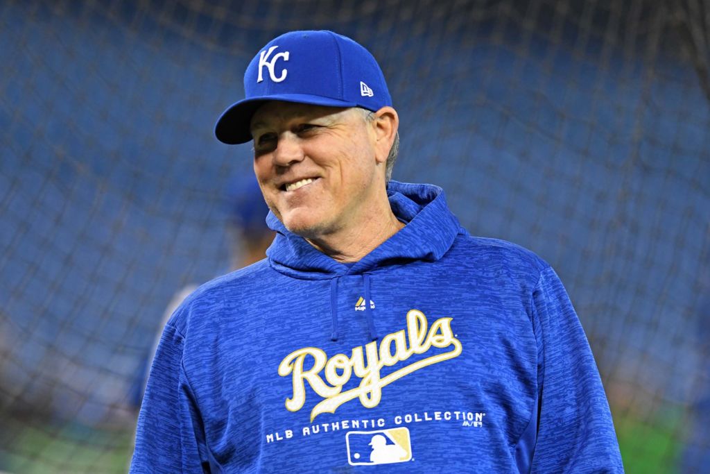 Apr 17, 2018; Toronto, Ontario, Canada; Kansas City Royals manager Ned Yost during batting practice prior to the regular season MLB game between the Kansas City Royals and Toronto Blue Jays at Rogers Centre. Mandatory Credit: Gerry Angus-USA TODAY Sports